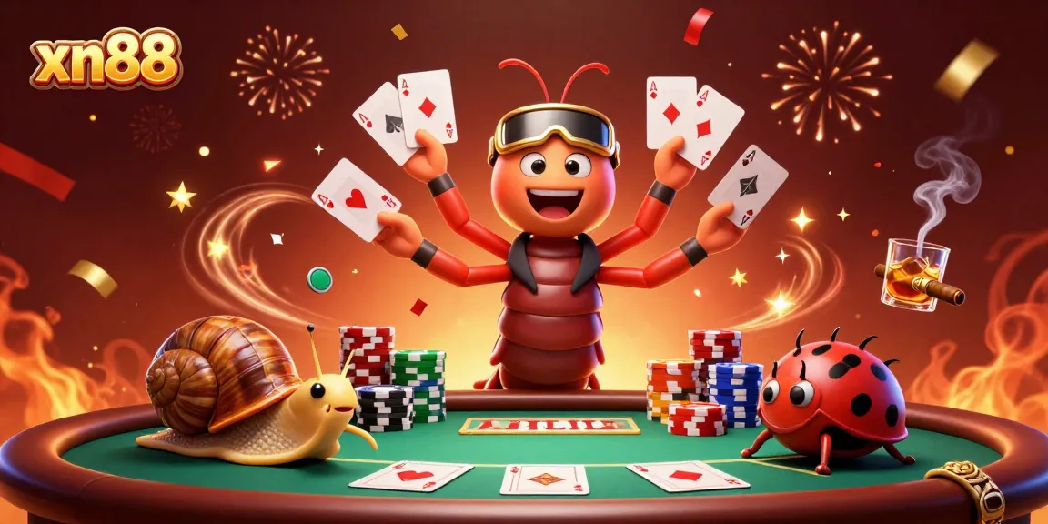 Experience the excitement of xn88 with a dynamic 3D illustration showcasing vibrant casino action.