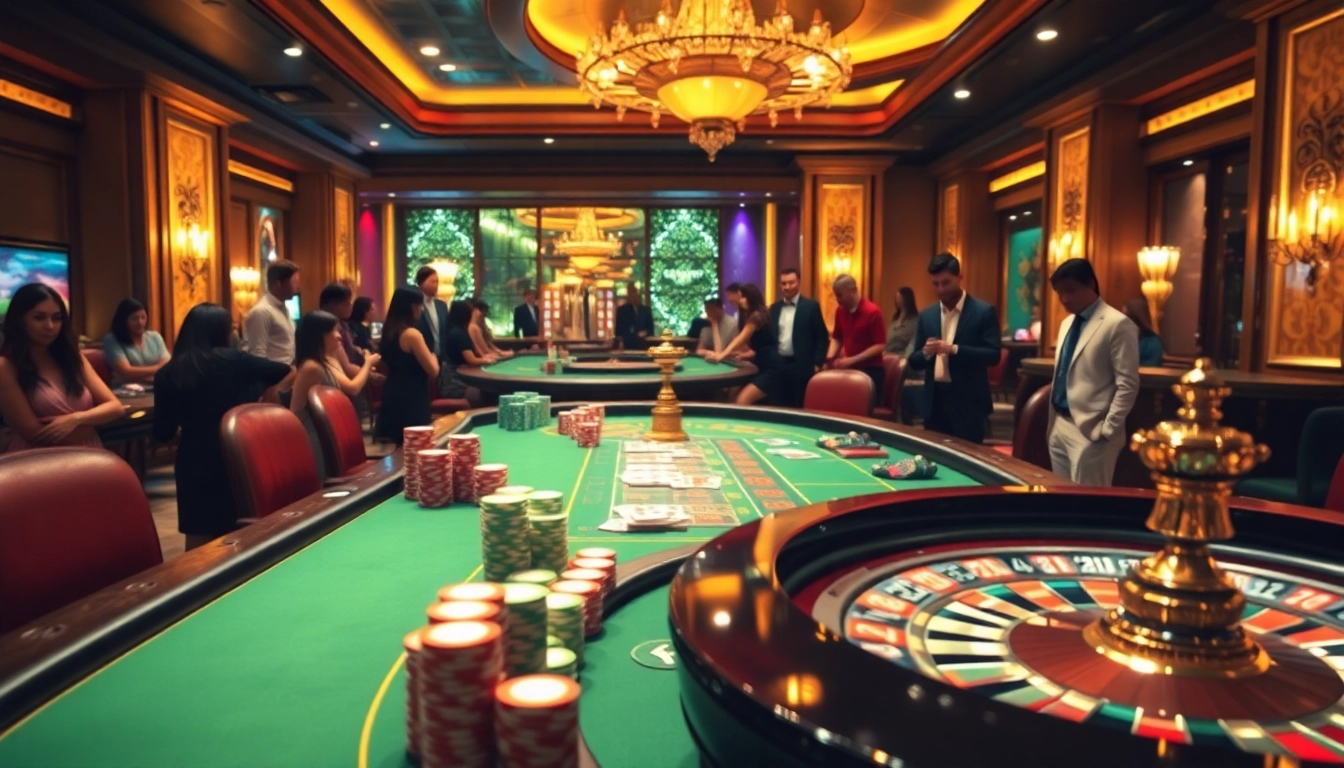 Engage in thrilling ĐÁ GÀ SV388 action at a luxurious casino atmosphere full of poker excitement.