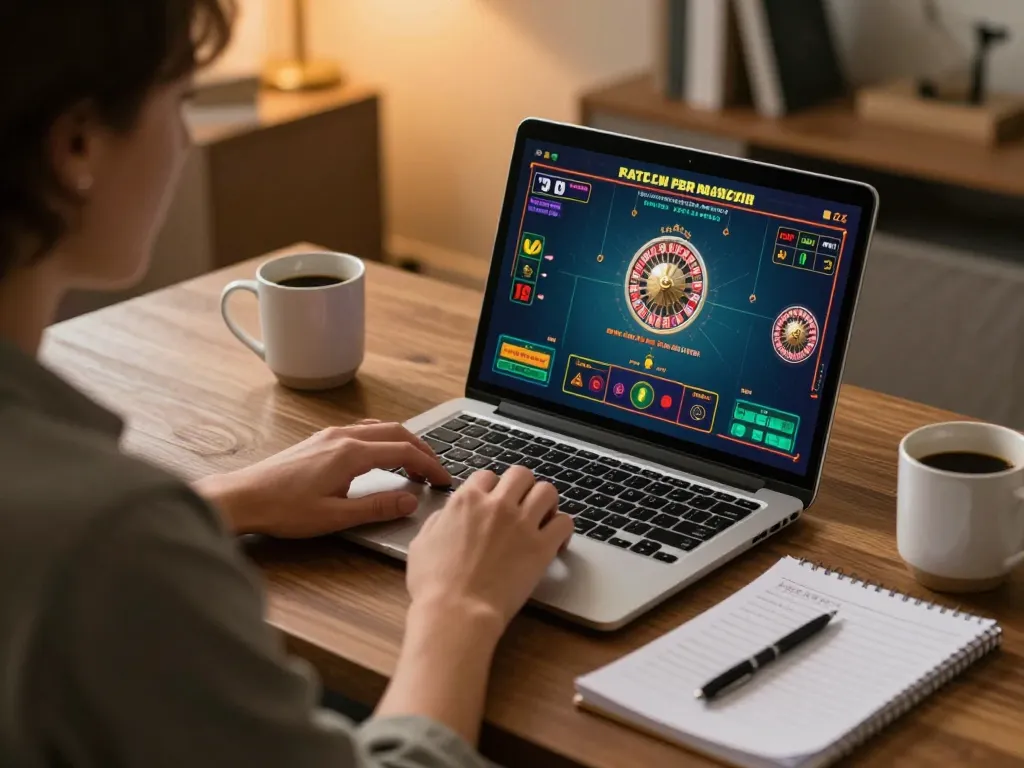 LLWIN player enjoying live dealer roulette in a cozy home gaming setup