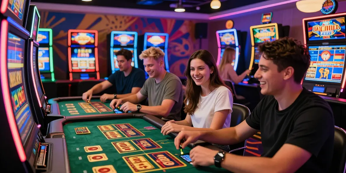 Players enjoying their experience at a credit card casino, highlighting the excitement and vibrant gaming atmosphere.