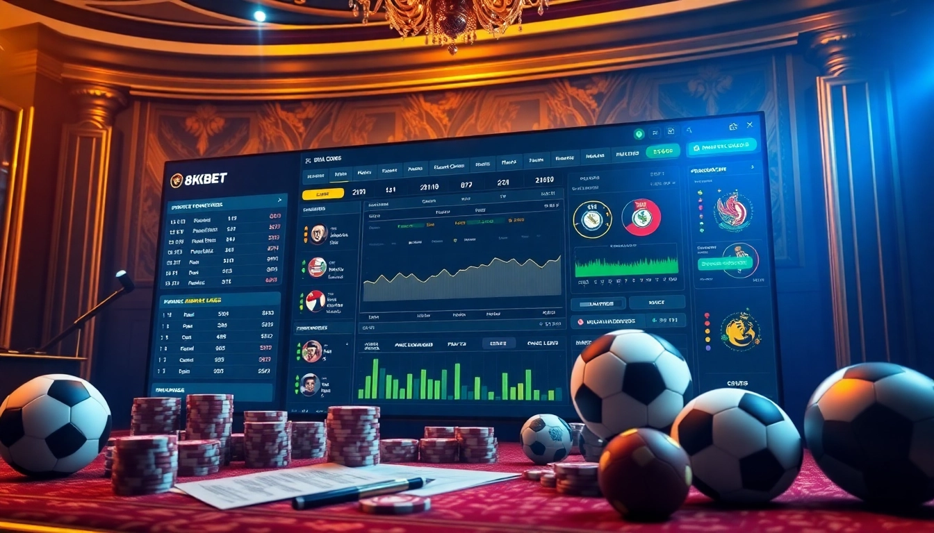 Thrilling Thể thao 8KBET online betting interface showcasing live sports events and dynamic odds.