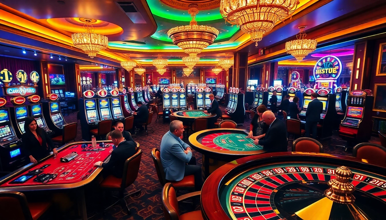 Experience the thrill of mb66.nyc with vibrant casino visuals showcasing excitement and luxury.
