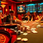 Engaging casino atmosphere at https://fun79.bio/ with poker chips and roulette wheel.