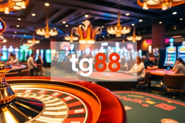 Experience the thrilling ambiance of tg88 casino games with vibrant roulette wheels and poker tables.