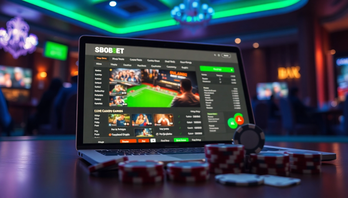 Engaging online gaming session at sbobet.dance featuring sports betting, casino games, and poker.