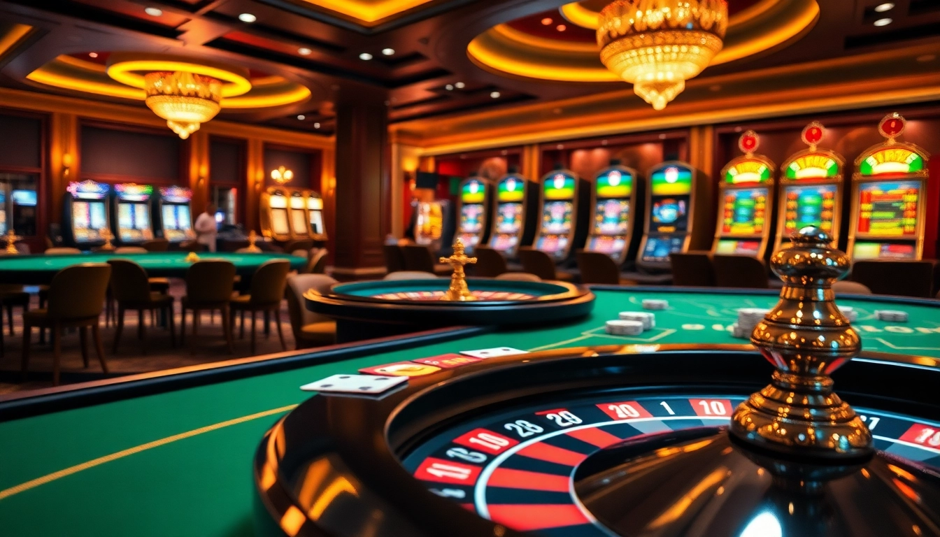 Experience the thrill of wagering with 888vi at a luxury casino table surrounded by vibrant gambling elements.