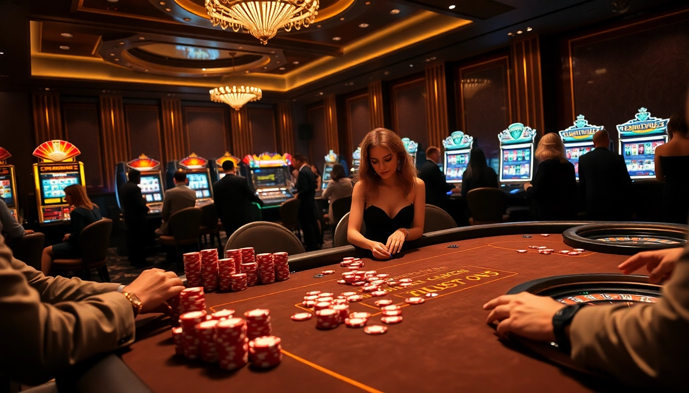 Experience the excitement at nhà cái max88 with vibrant casino tables and thrilling games.