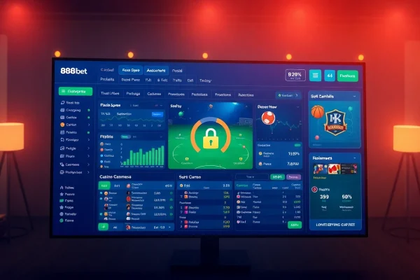 Online betting interface at 888b.bet showcasing diverse sports categories and secure betting features.