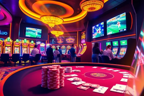 Experience the thrill of online betting with OXBET's seamless interface showcasing slots and table games.