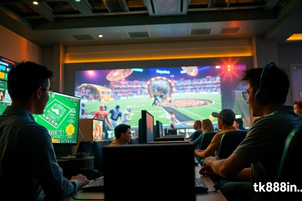 Exciting online gaming scene at tk88win.live showcasing casino games and sports betting.