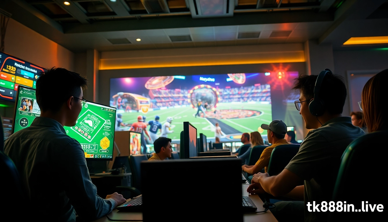 Exciting online gaming scene at tk88win.live showcasing casino games and sports betting.