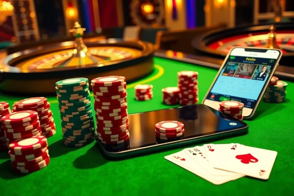 Experience thrilling gameplay at https://five88.za.com/ with exciting poker and casino table scenes.