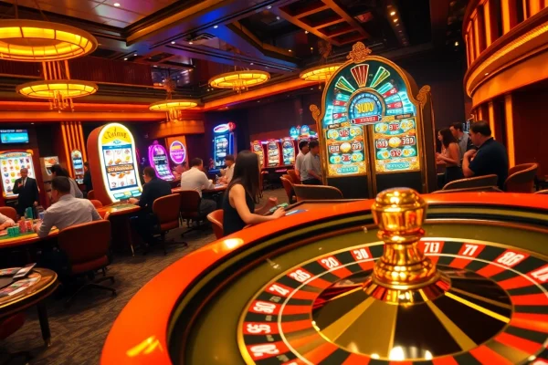 Experience thrilling casino action at nk88.com with vibrant roulette and slot machines.