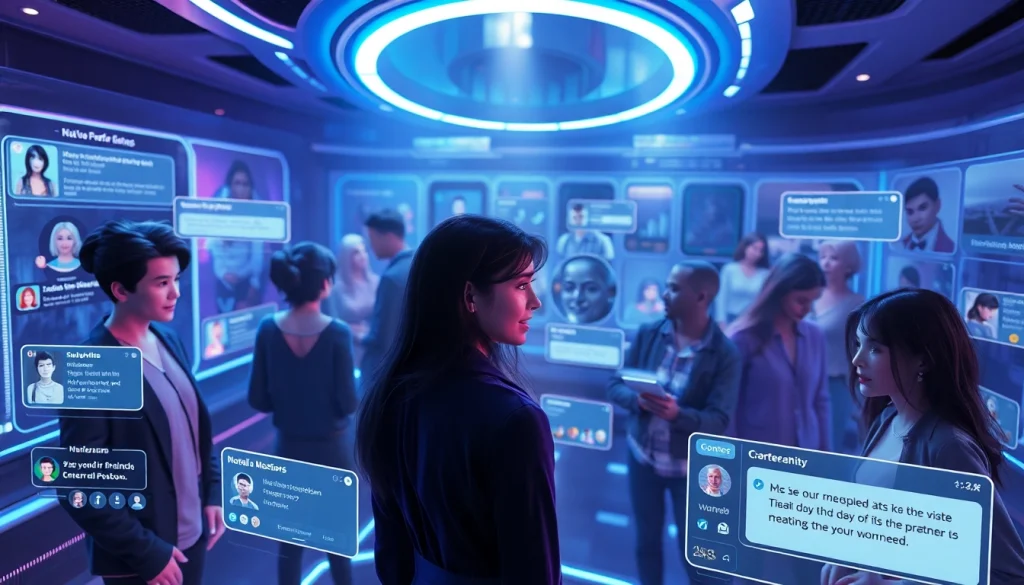 Dynamic NSFW AI platform interface illustrating user engagement, character avatars, and innovative features.