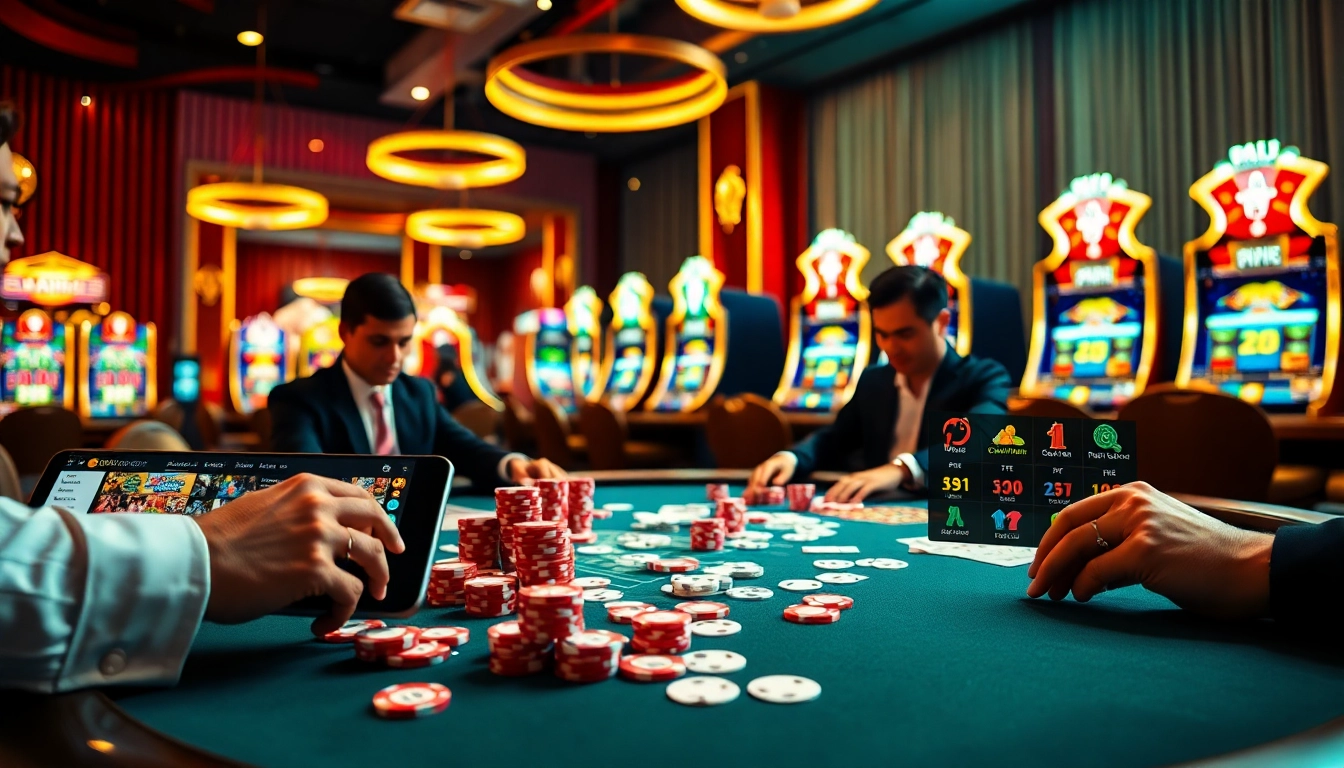 Join the thrill at tg88.com with players enjoying a high-stakes poker game in a luxurious casino setting.